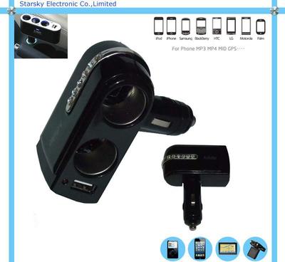 WF2单USB口点烟器电源分插器 您的车载充电与供电解决方案